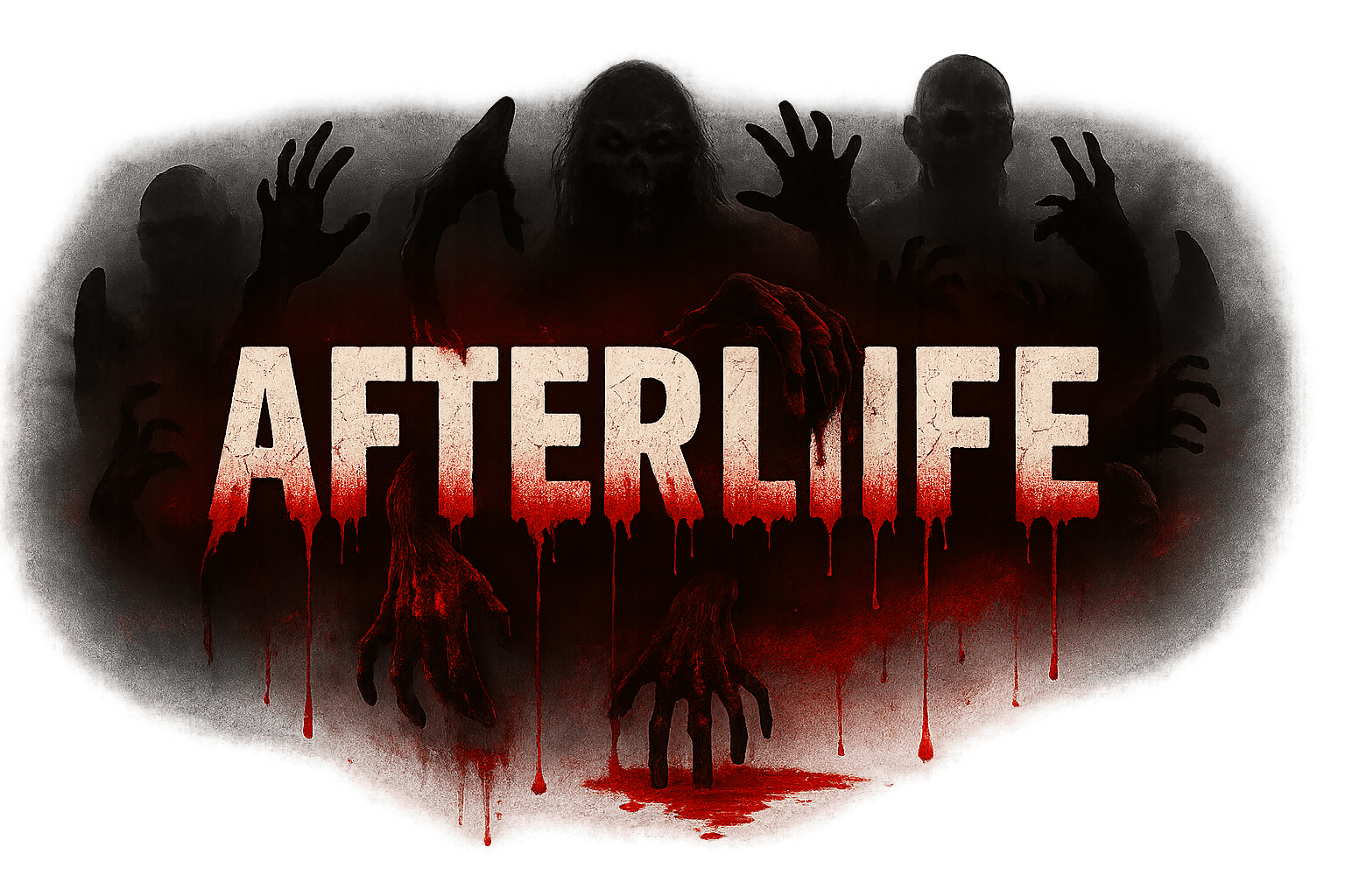 Afterlife red moon over the wasteland